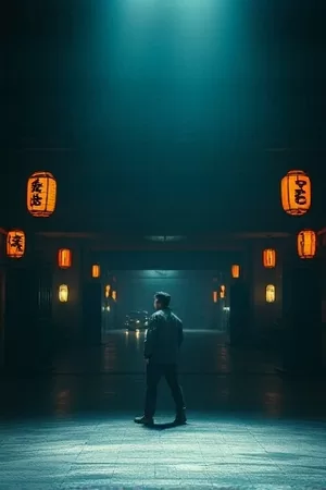 科幻片《碎镜列车》竖版封面，深夜行驶的列车车窗映出碎裂的镜像